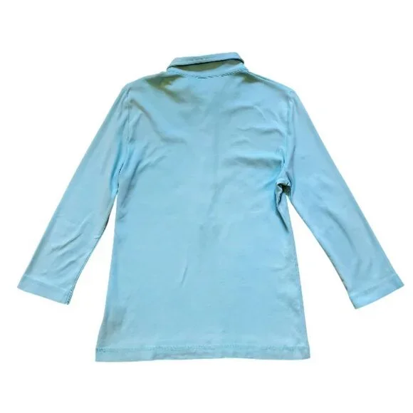 Tory Burch Light Blue Top Size L - Picture 5 of 5